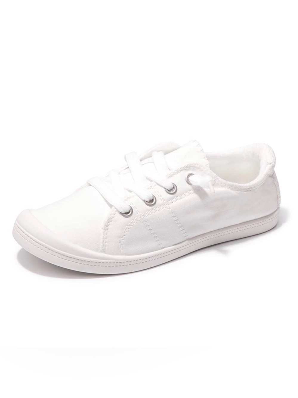 Classic Women's White Canvas Sneakers